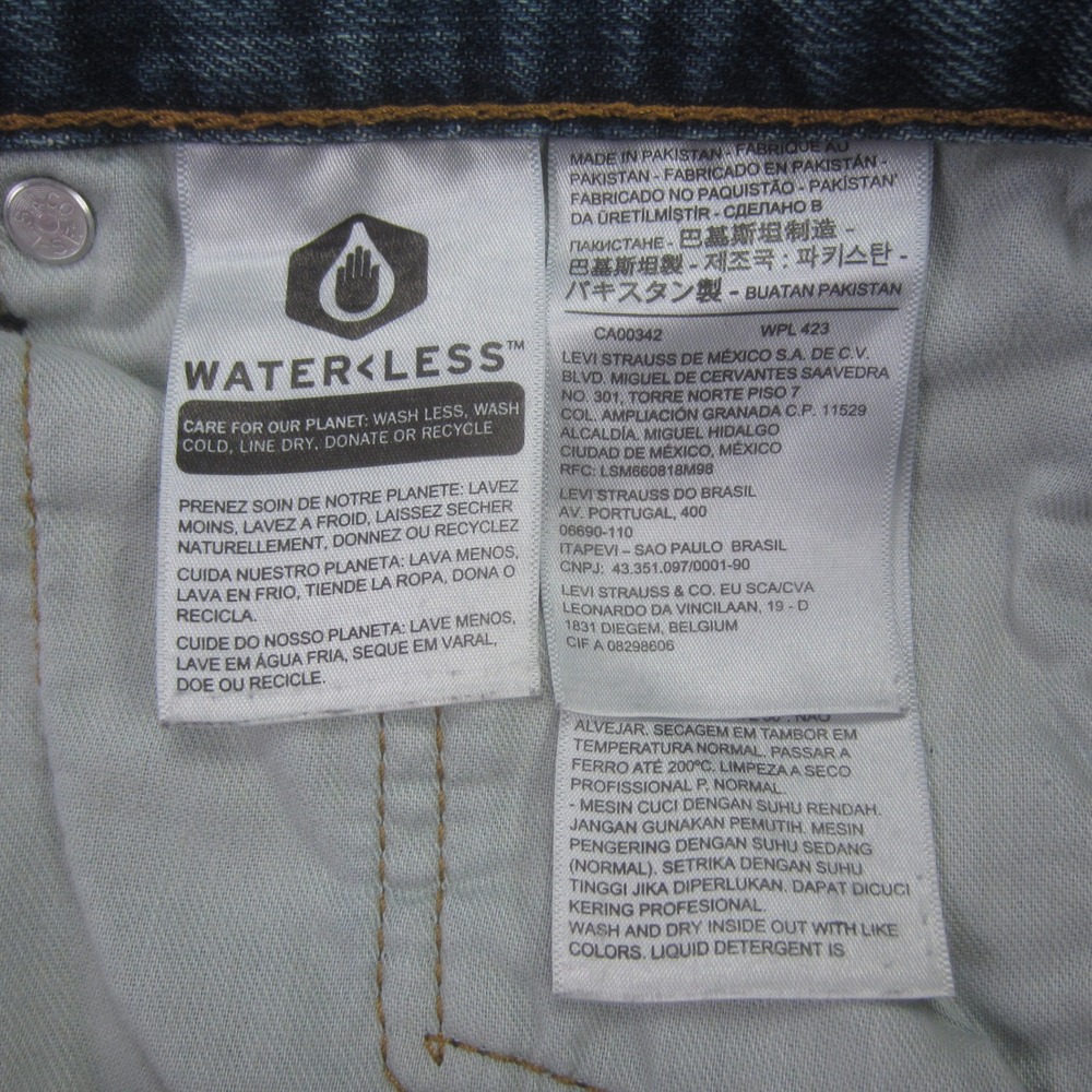 Levis 559 Jeans Mens 42x32 Blue Relaxed Straight Medium Wash Denim - Picture 14 of 16